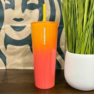 🧡💛 Starbucks 2022 Lemon Prism Stainless Steel Tumbler Venti 24oz